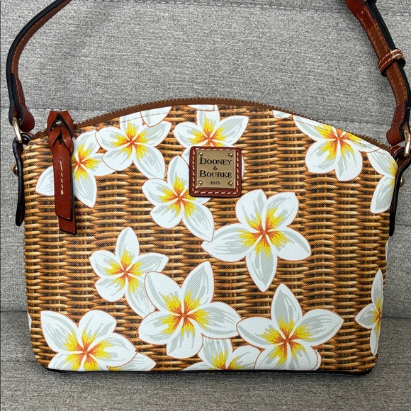 Dooney & Bourke Handbags - Dooney & Bourke Plumeria Floral and Wicker Pattern purse